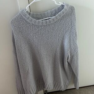 Aerie Light Gray Crew Neck Sweater